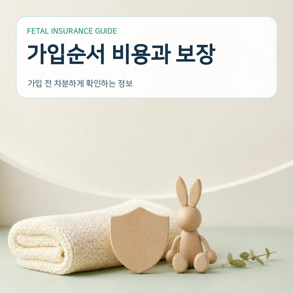 태아보험 가입순서 비용과 보장