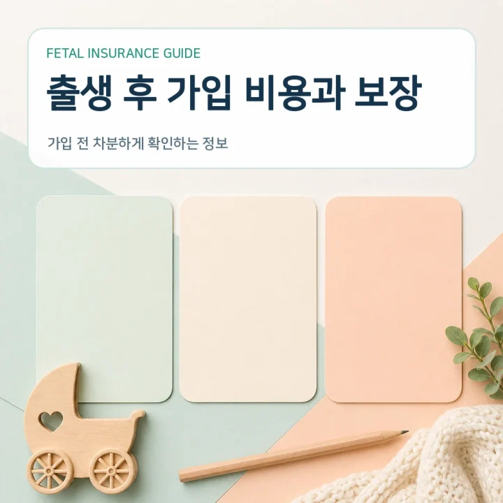 태아보험 출생 후 가입 비용과 보장