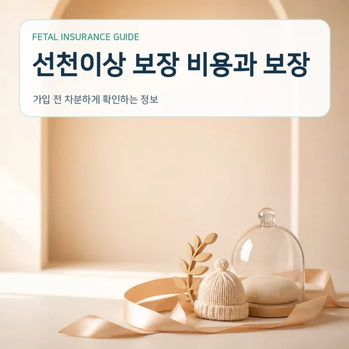 태아보험 선천이상 보장 비용과 보장
