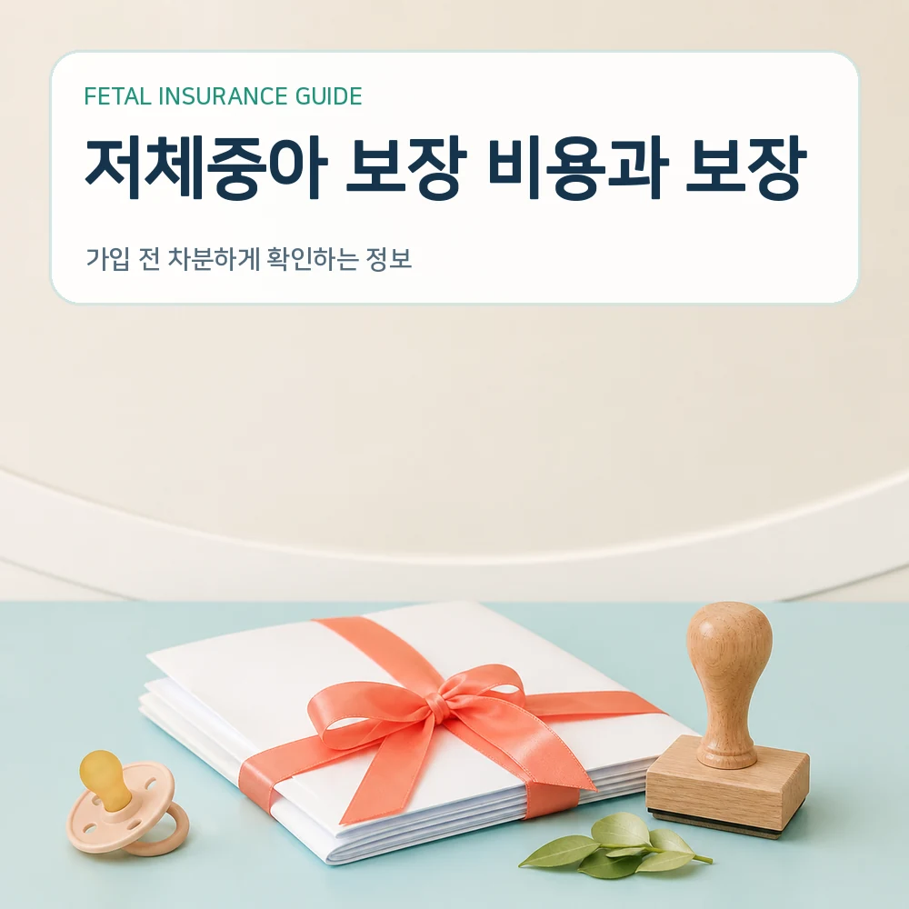 태아보험 저체중아 보장 비용과 보장