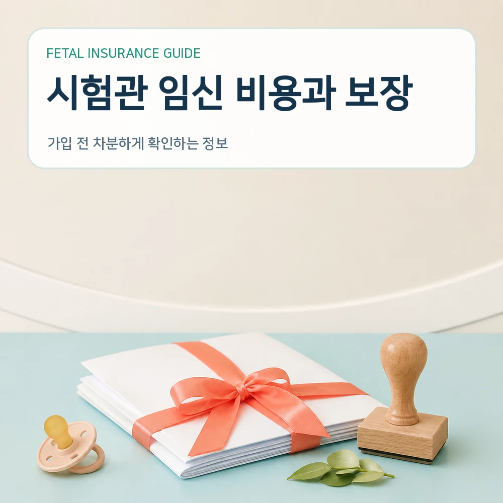 태아보험 시험관 임신 비용과 보장