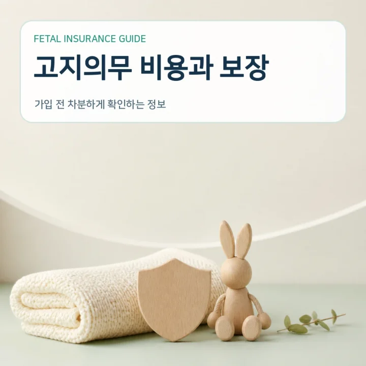 태아보험 고지의무 비용과 보장