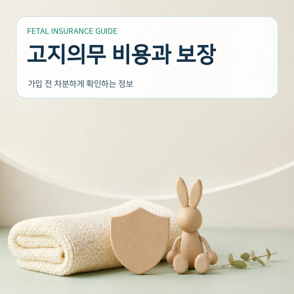 태아보험 고지의무 비용과 보장